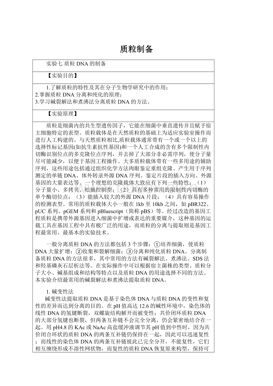 质粒制备Word下载.docx_第1页