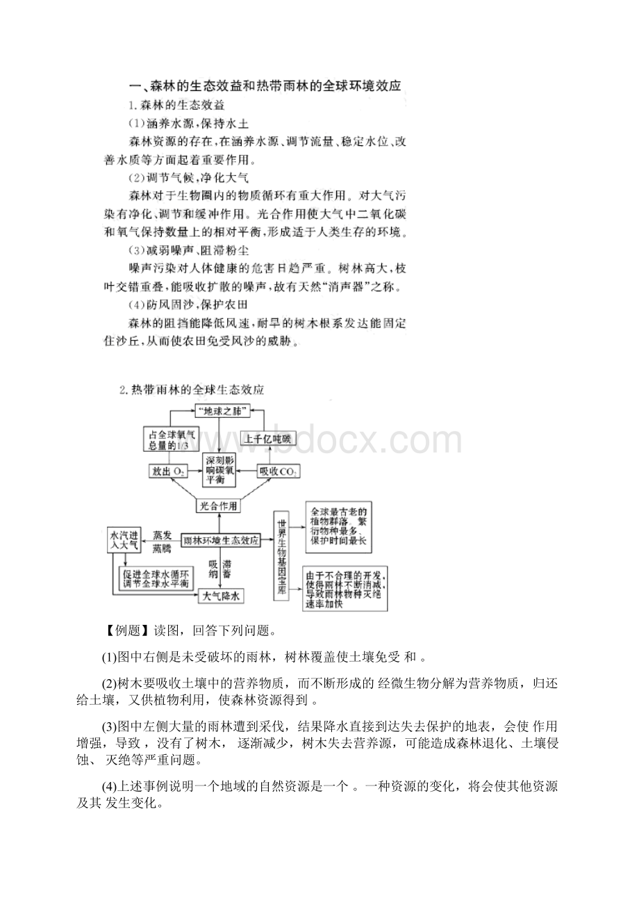 高三地理一轮复习精品导学案22 森林的开发和保护以亚马逊热带雨林为例必修3Word文档格式.docx_第3页