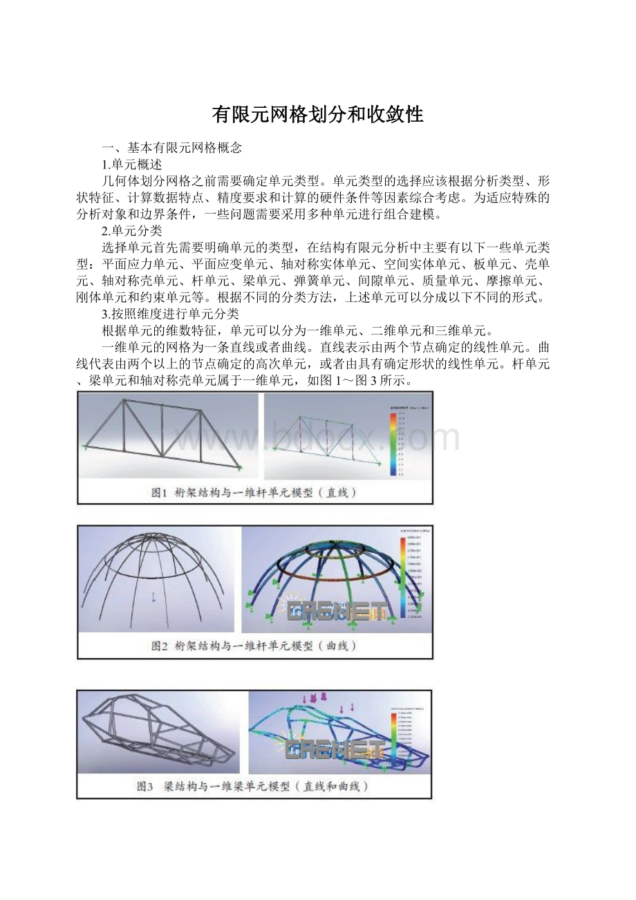 有限元网格划分和收敛性Word文档格式.docx_第1页