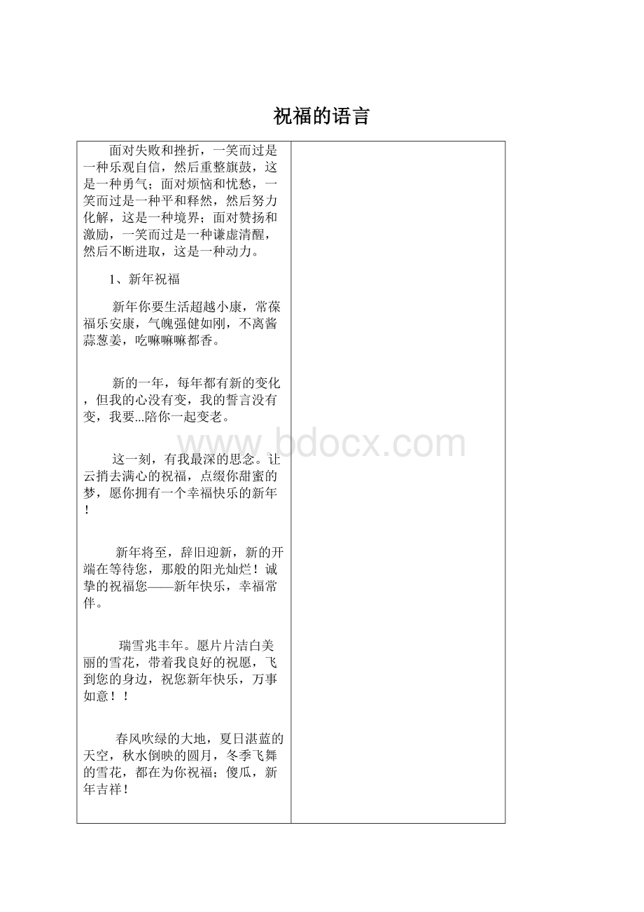 祝福的语言Word格式文档下载.docx_第1页