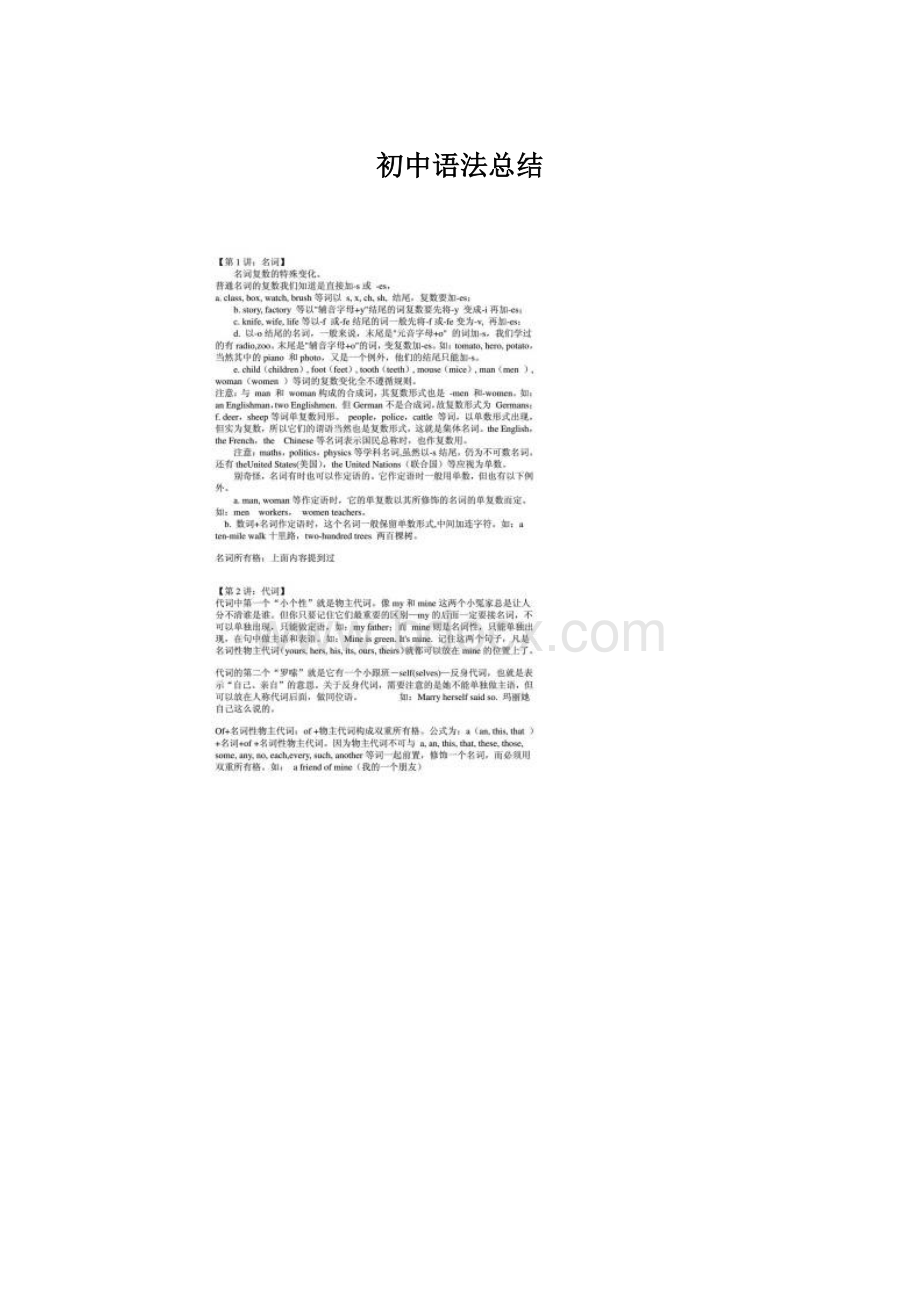 初中语法总结文档格式.docx