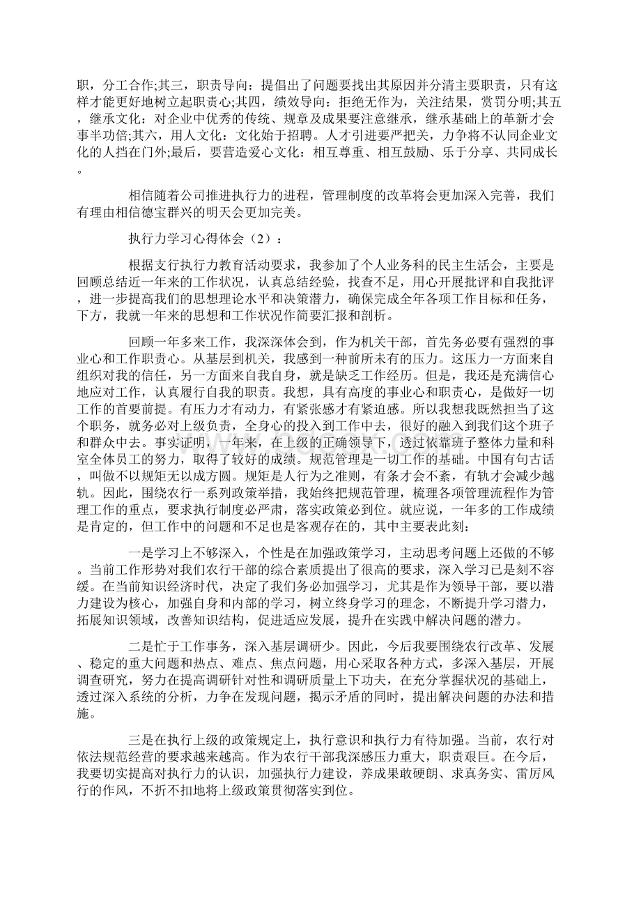 执行力学习心得体会10篇Word文档下载推荐.docx_第2页