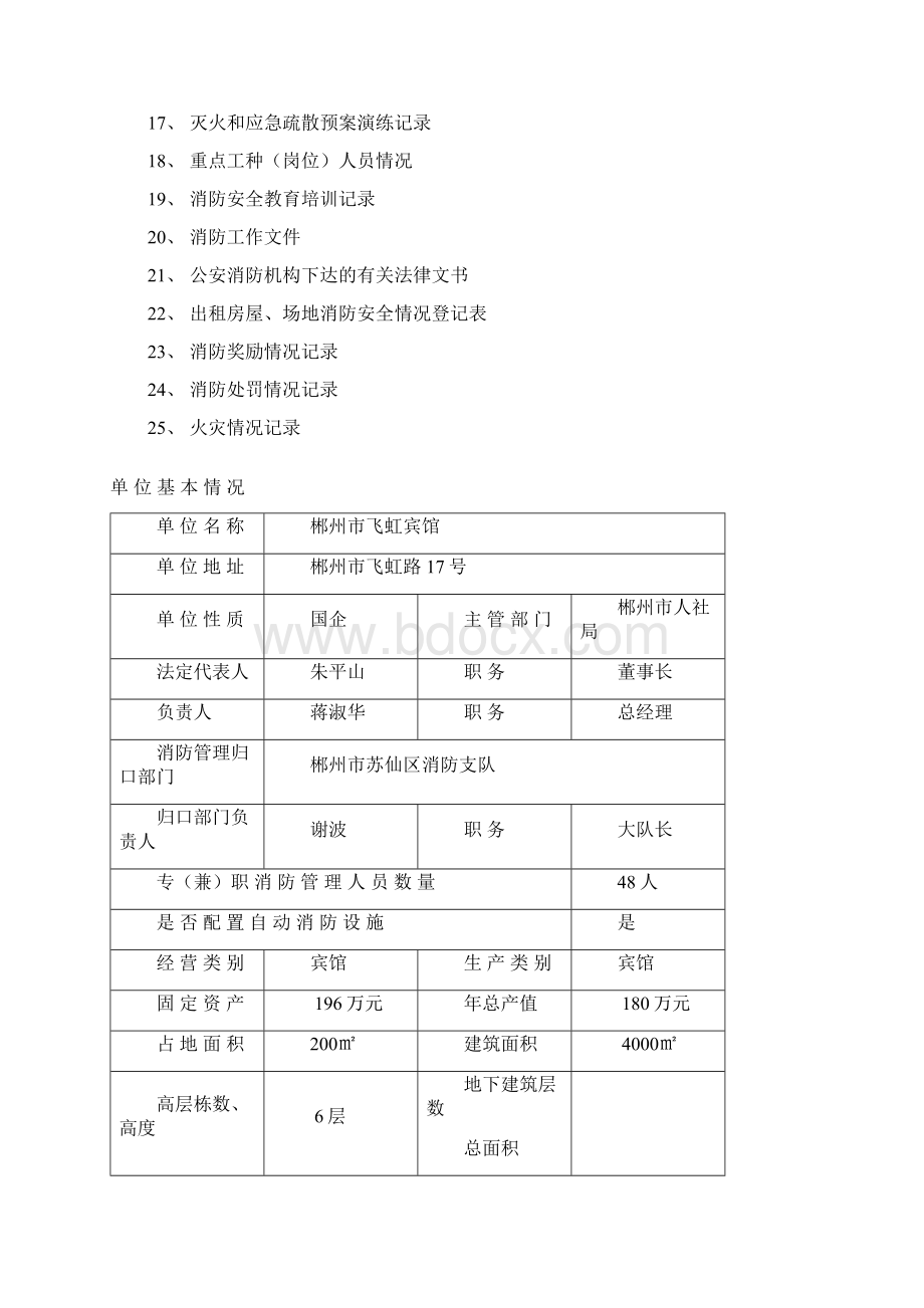 飞虹宾馆消防安全标准规定化管理组织消防档案.docx_第2页