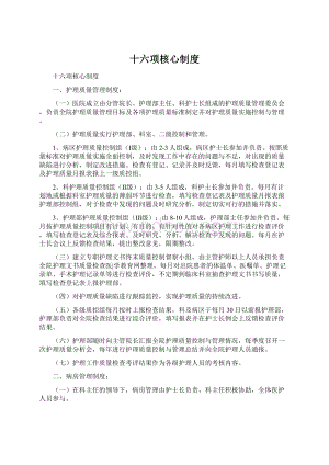 十六项核心制度Word格式文档下载.docx