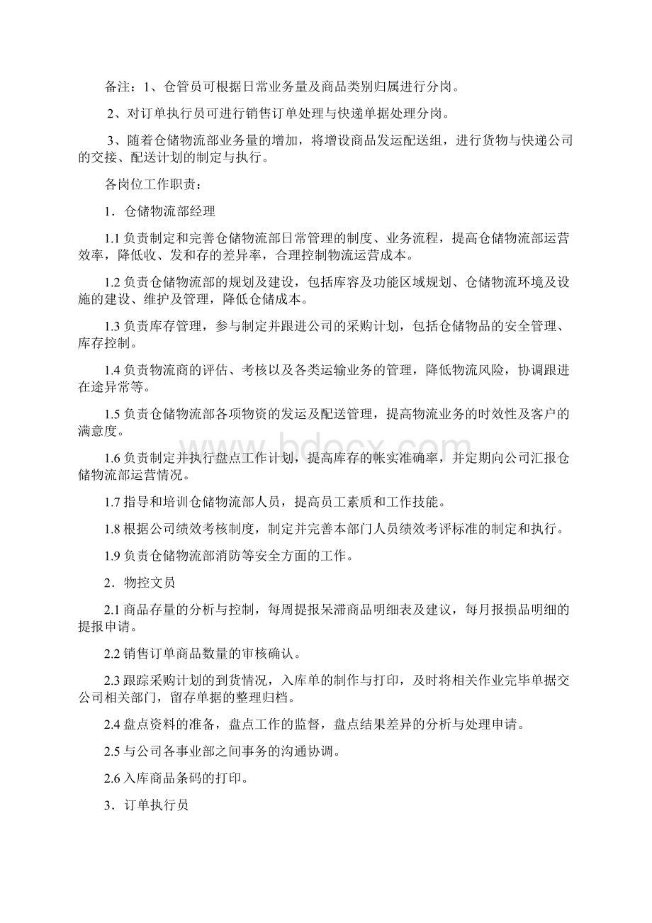 仓储物流部管理制度及操作细则.docx_第2页