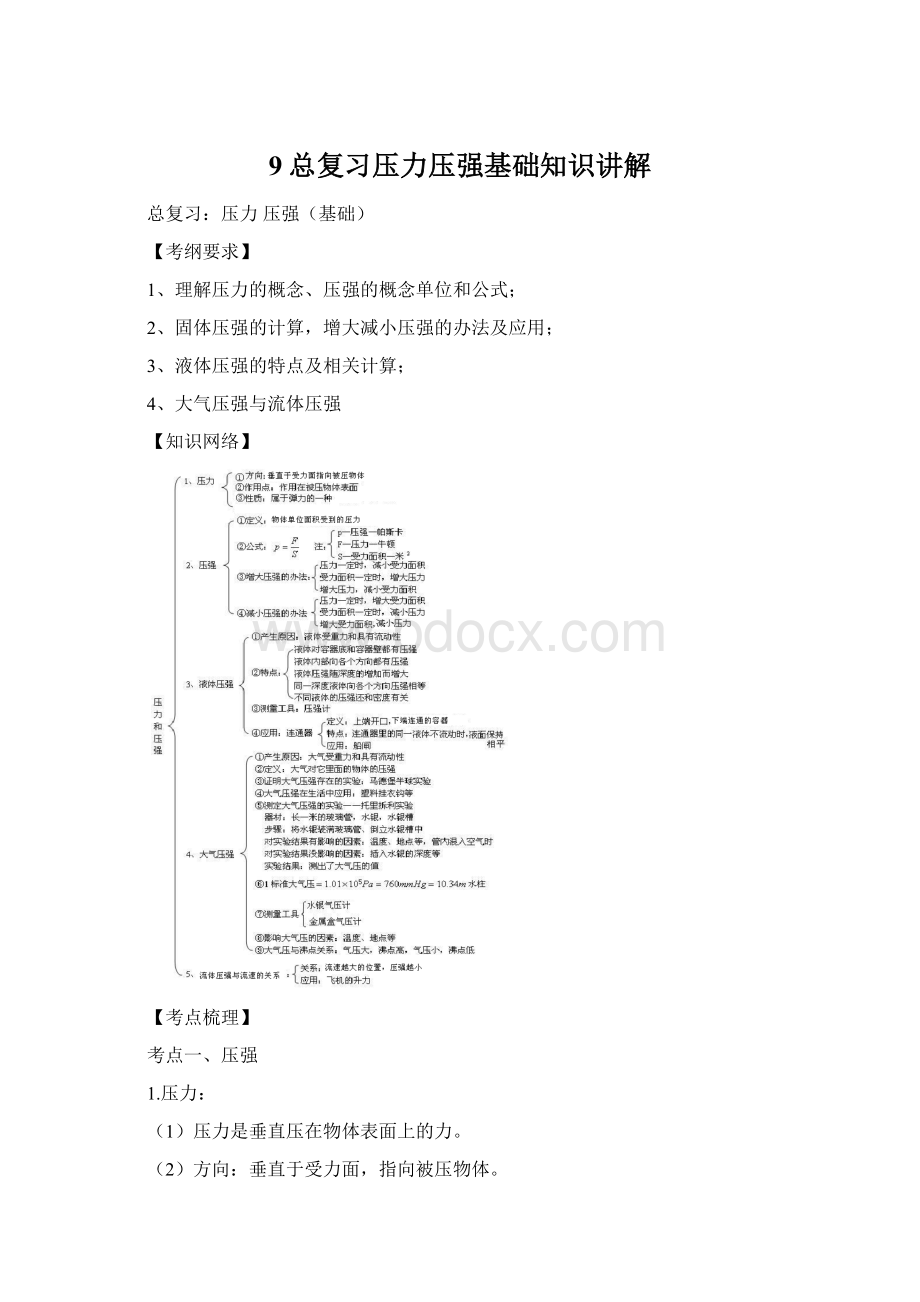 9总复习压力压强基础知识讲解.docx_第1页