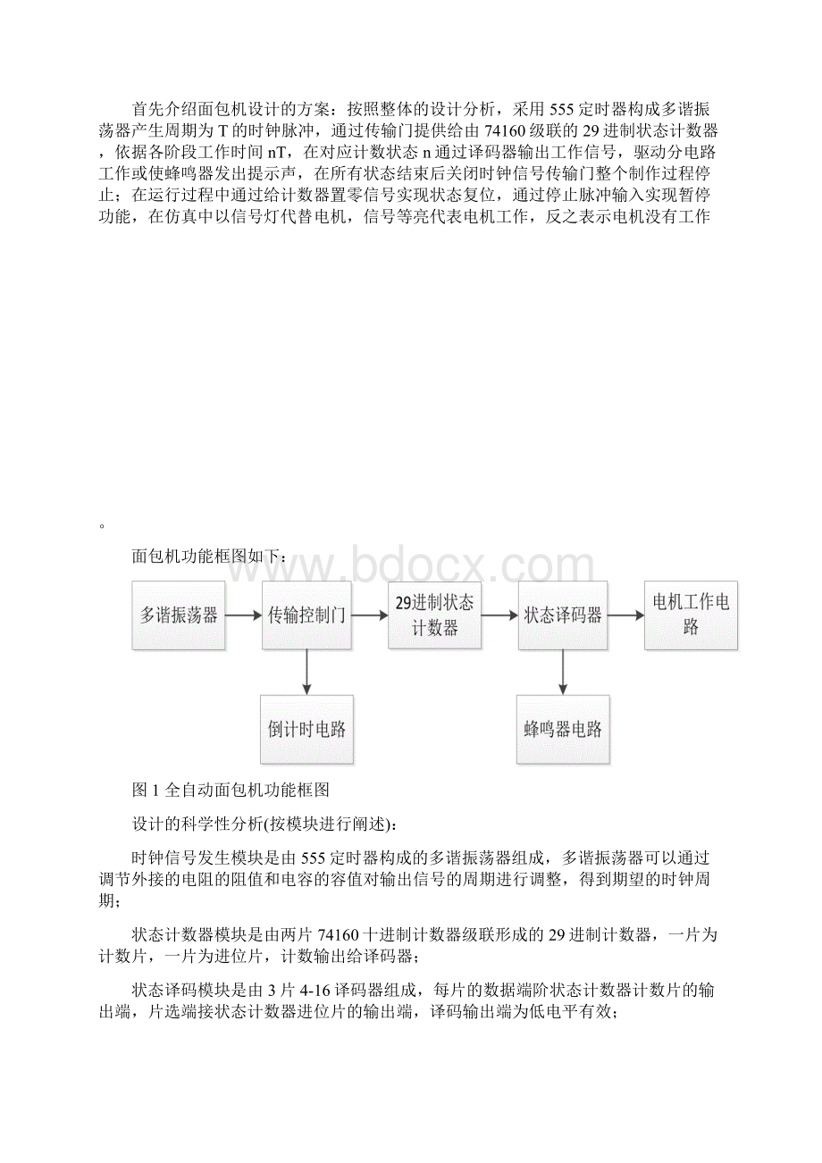 沈阳航空航天大学数电全自动面包机控制电路报告Word文件下载.docx_第3页