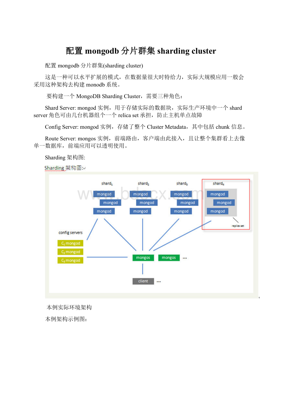 配置mongodb分片群集sharding cluster.docx