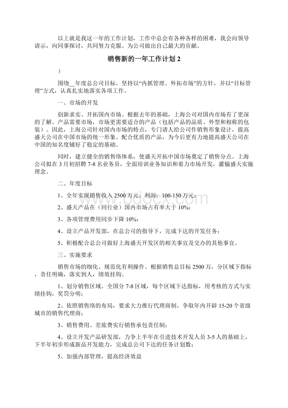 销售新的一年工作计划.docx_第2页