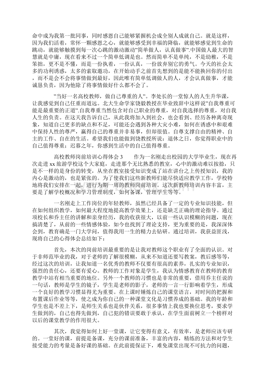 高校教师岗前培训心得体会精选5篇.docx_第2页