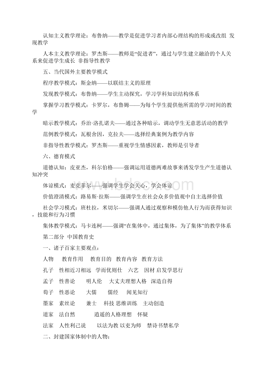 教育学主要人物及特点一览表资料Word格式.docx_第2页