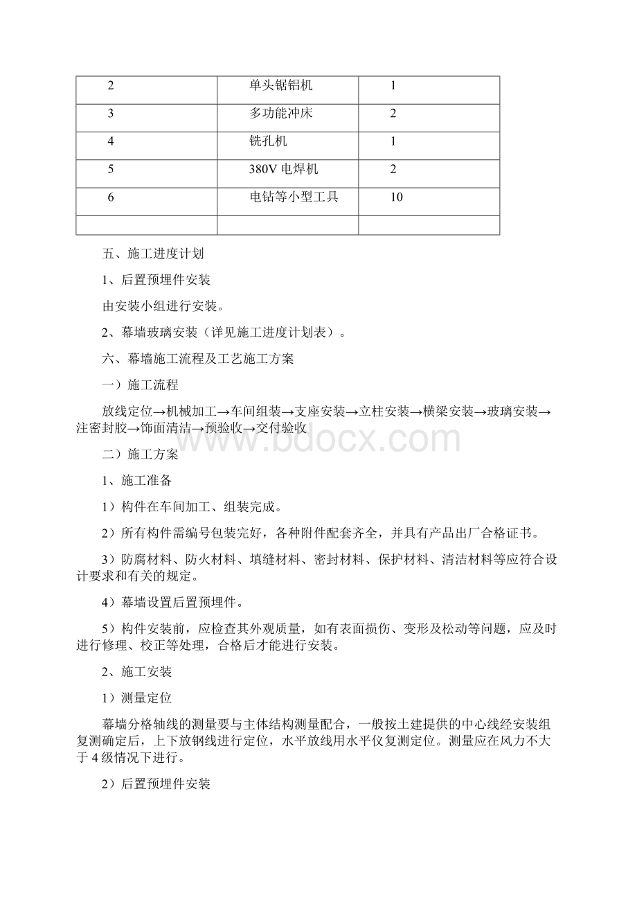 幼儿园隐框玻璃幕墙施工组织设计方案.docx_第3页