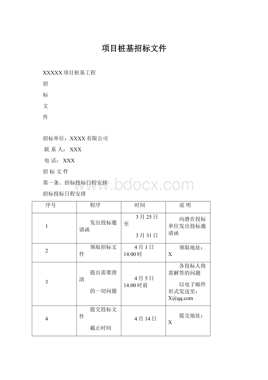 项目桩基招标文件Word下载.docx