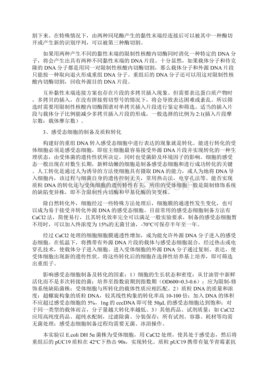 重组质粒的构建转化和重组子的筛选与鉴定.docx_第3页