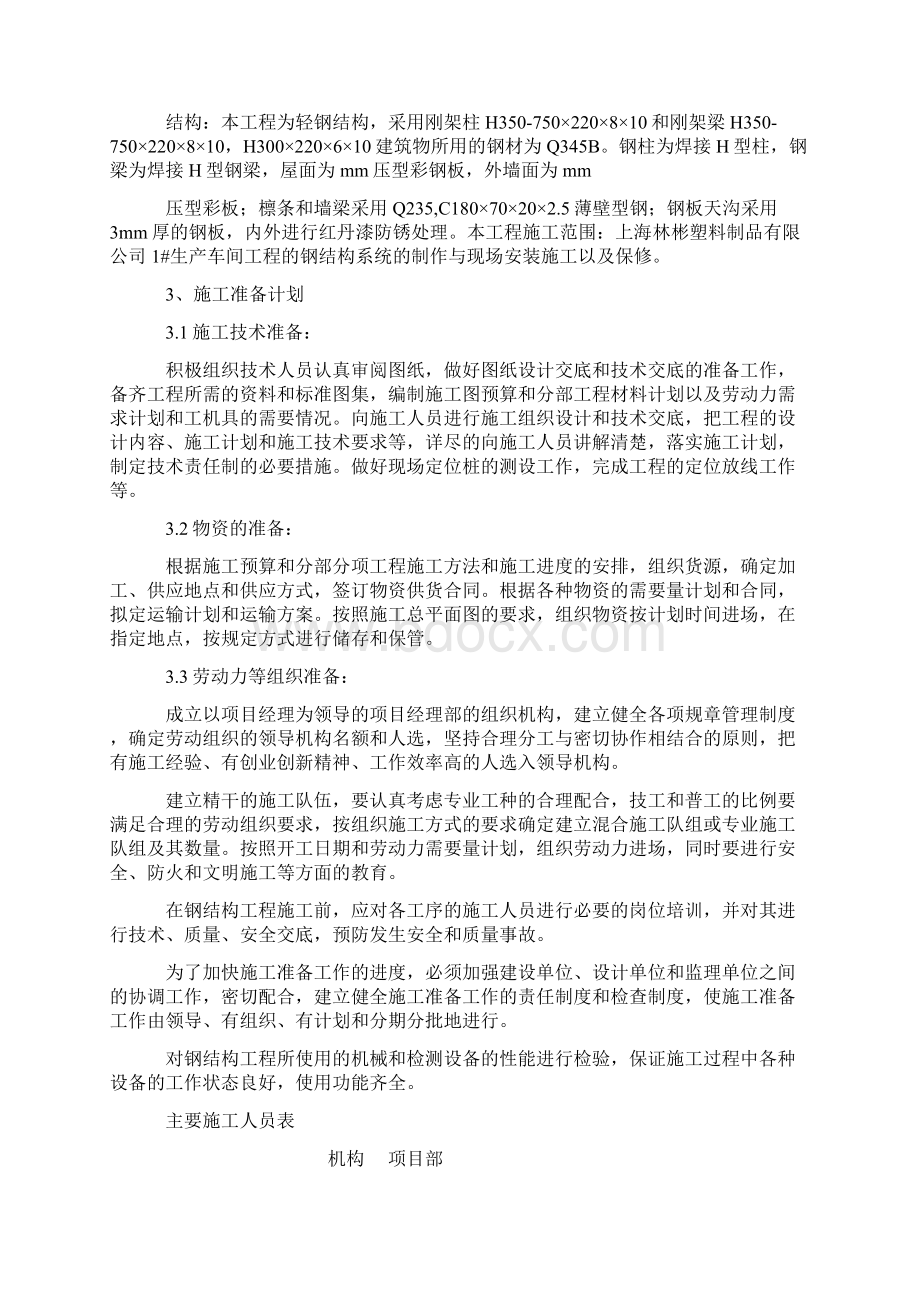 钢结构施工组织设计Word格式.docx_第2页