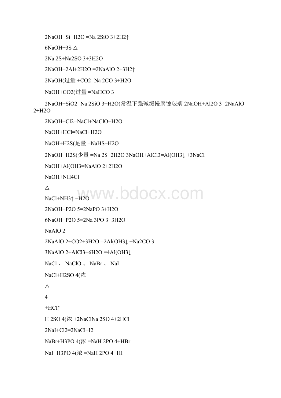 高中化学方程式总结全面完整要点.docx_第2页