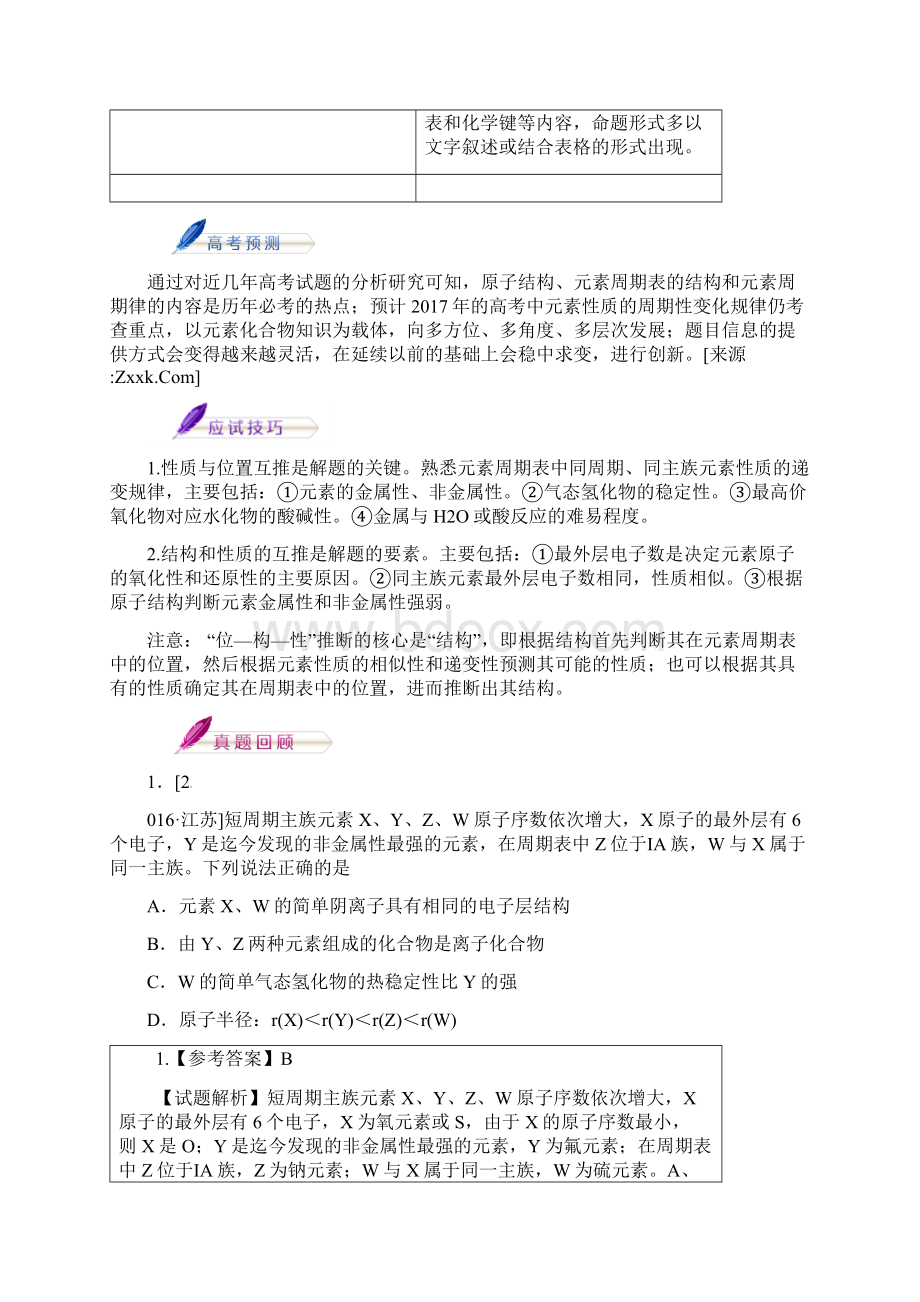 高考化学考前20天终极冲刺攻略第04天物质结构元素周期律Word格式.docx_第2页