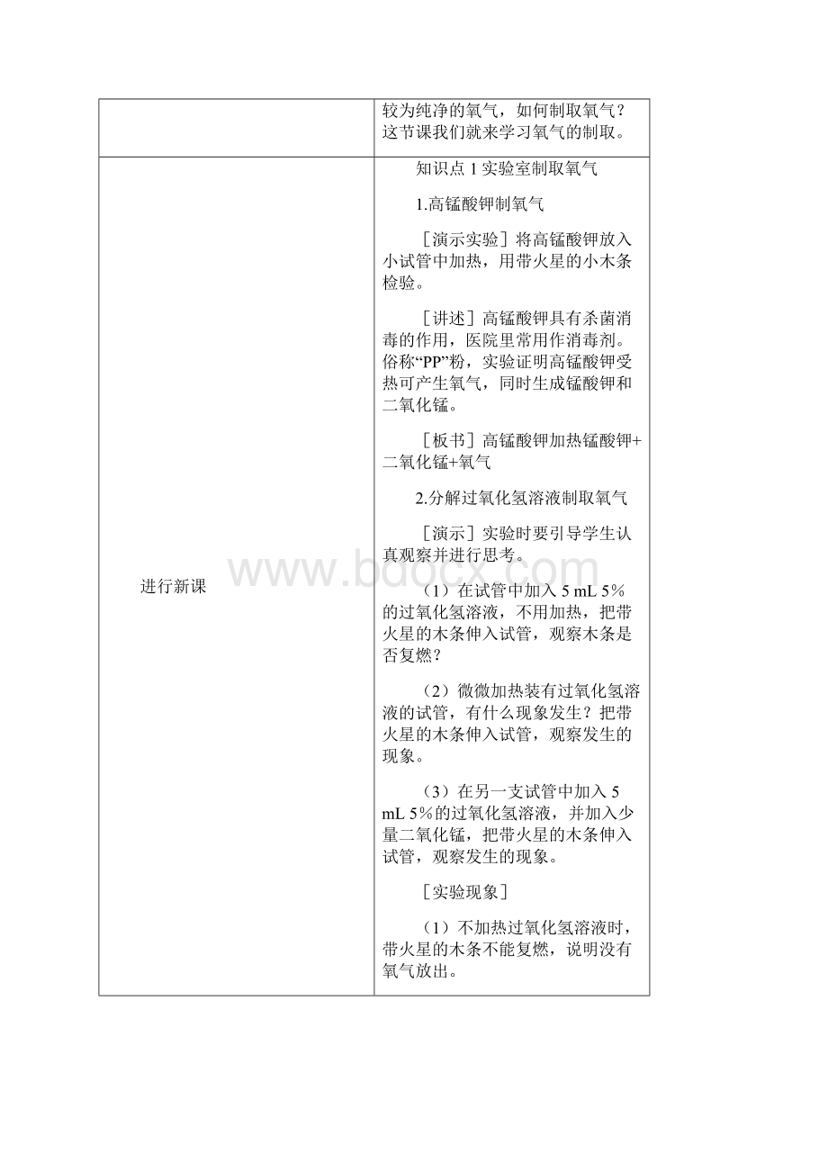 人教版化学九年级上册第二单元课题3制取氧气教案.docx_第3页