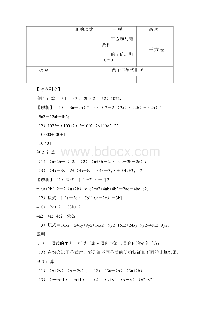 完全平方公式和平方差公式 知识点强化提高练习Word格式文档下载.docx_第2页