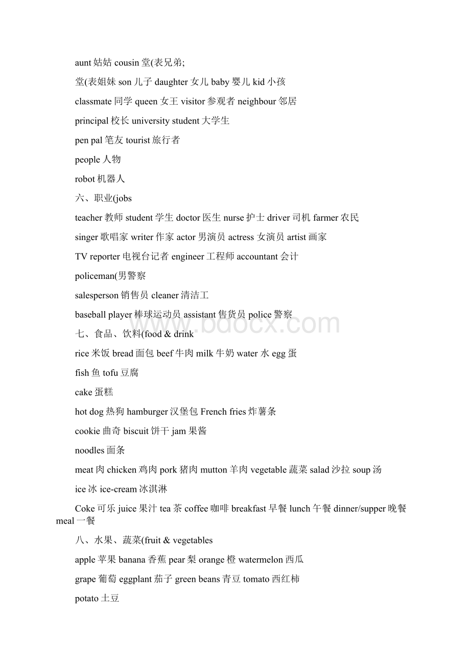 简单日常英语单词Word文档格式.docx_第2页