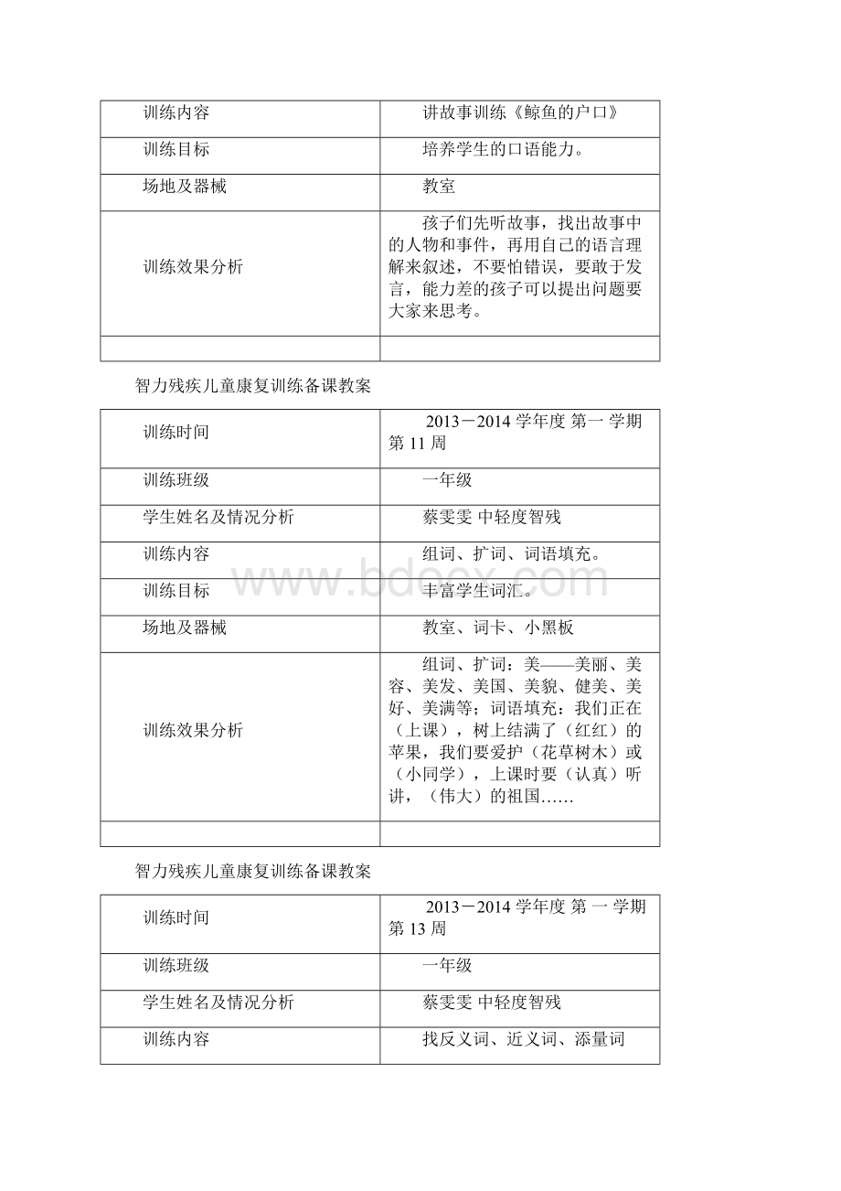 智力残疾儿童康复训练教案.docx_第3页