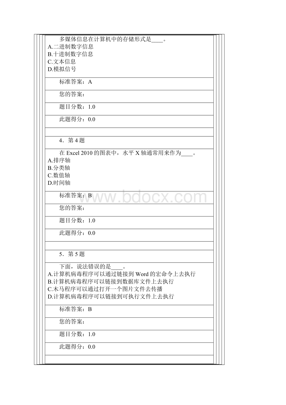 华师作业春高起专学员计算机基础在线练习含标准答案.docx_第2页