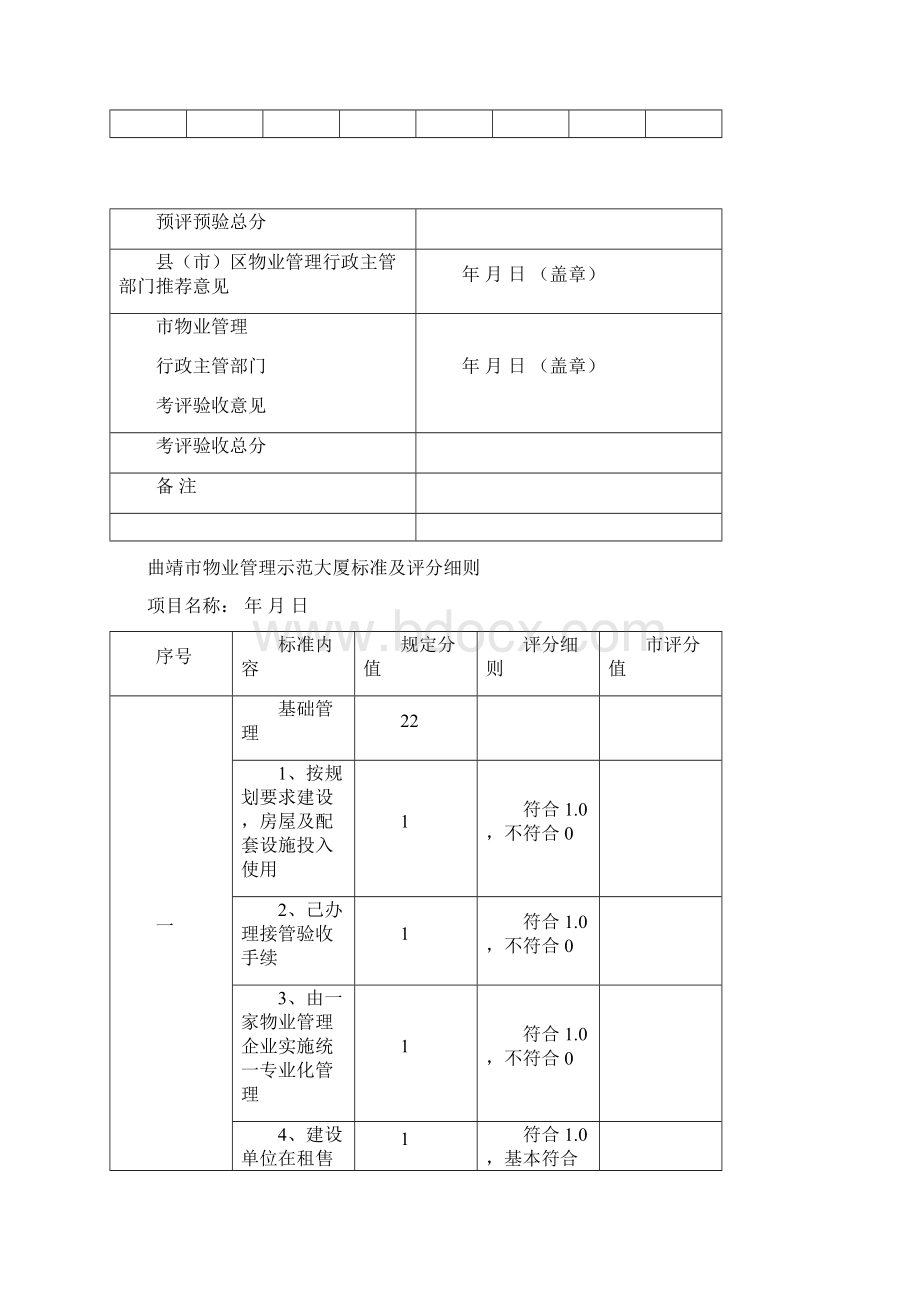 曲靖市物业管理示范大厦达标申报表.docx_第2页