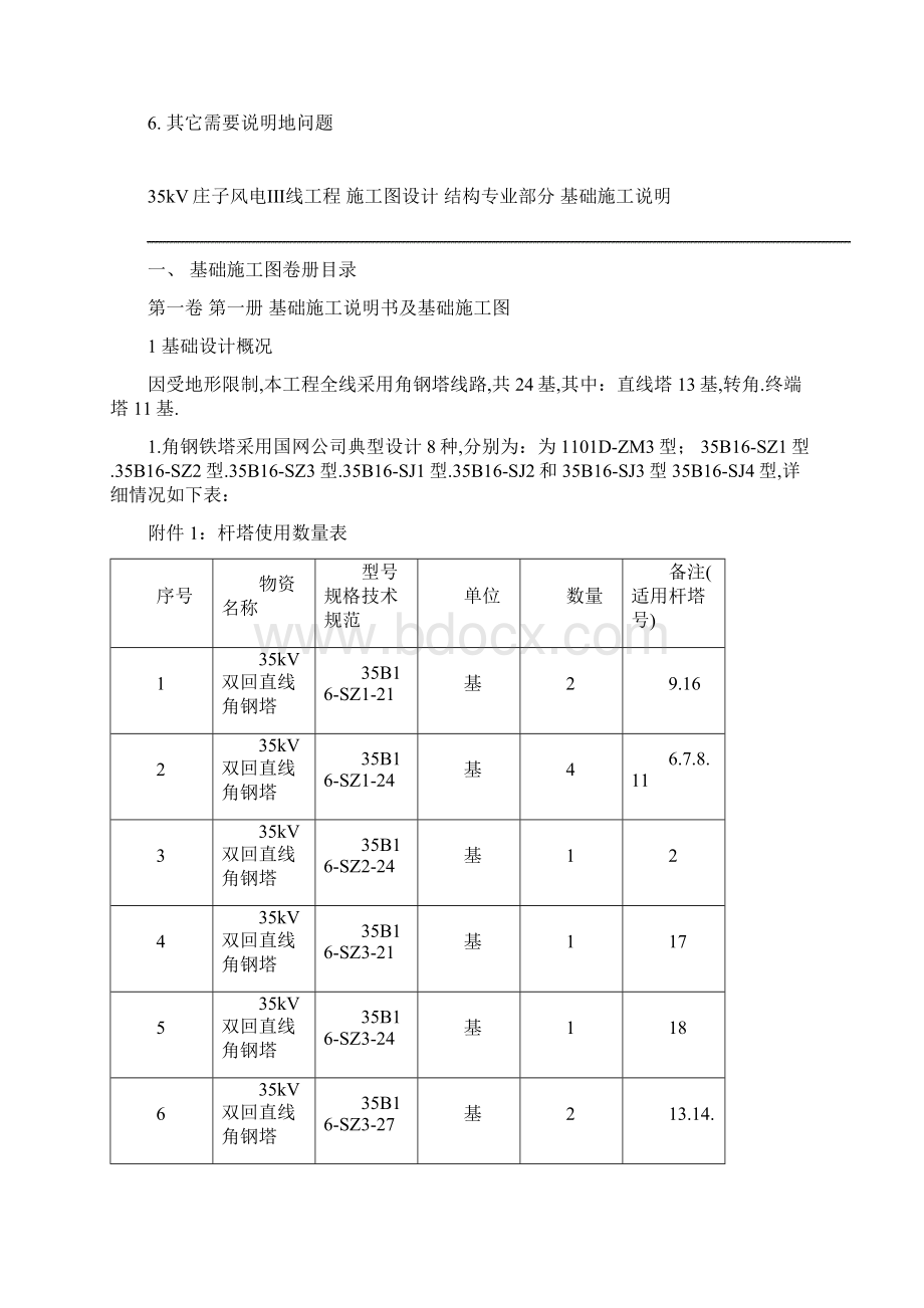 kV角钢塔基础施工说明书.docx_第2页