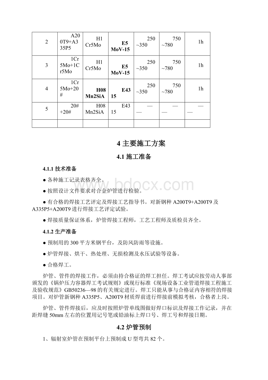 催化重整装置改造工程炉管焊接技术措施Word文档下载推荐.docx_第3页