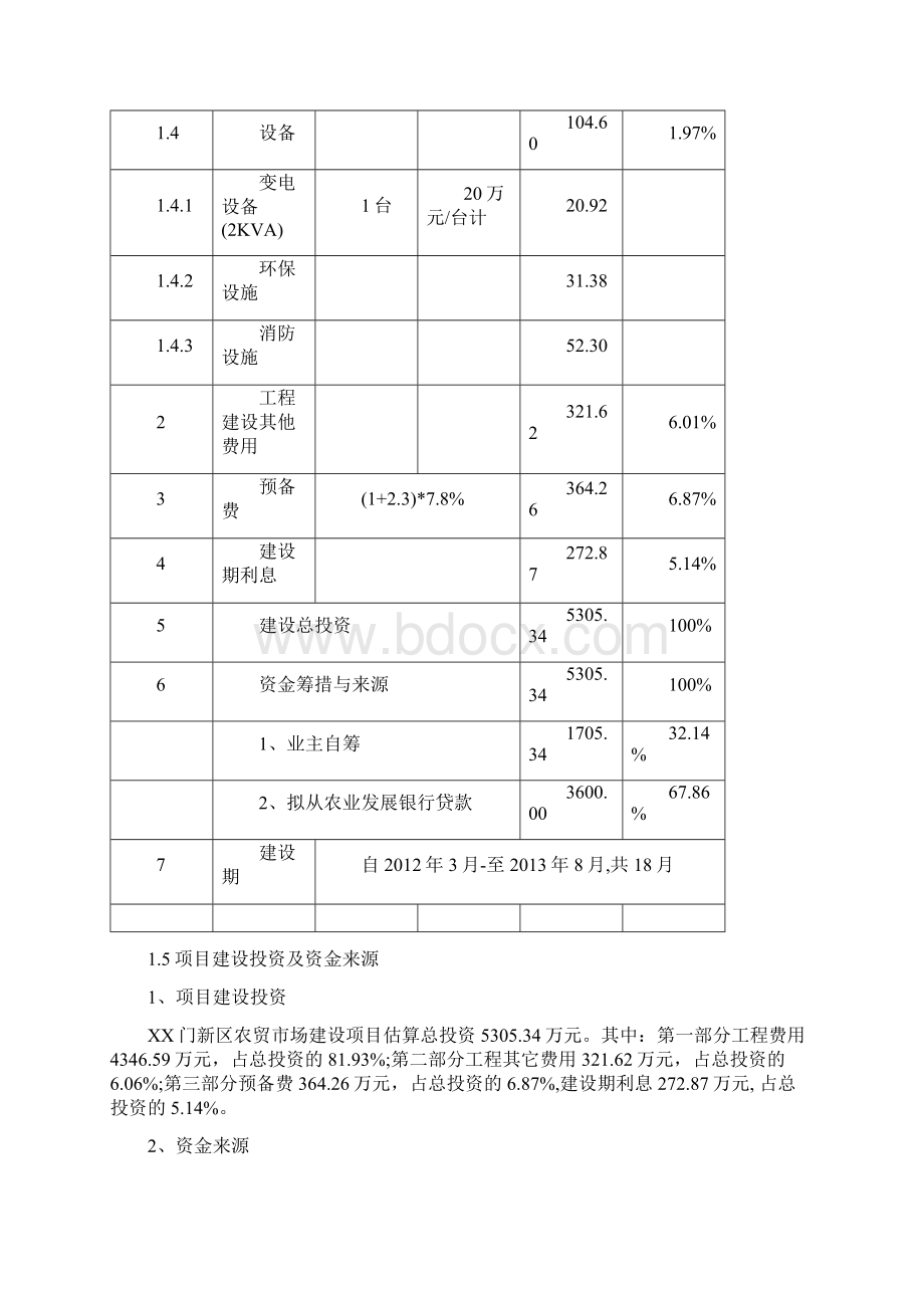 XX新区农贸市场建设项目可行性研究报告.docx_第3页