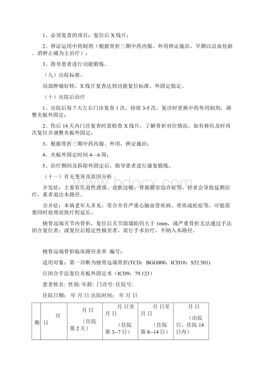 桡骨远端骨折中医临床路径Word文档下载推荐.docx_第3页