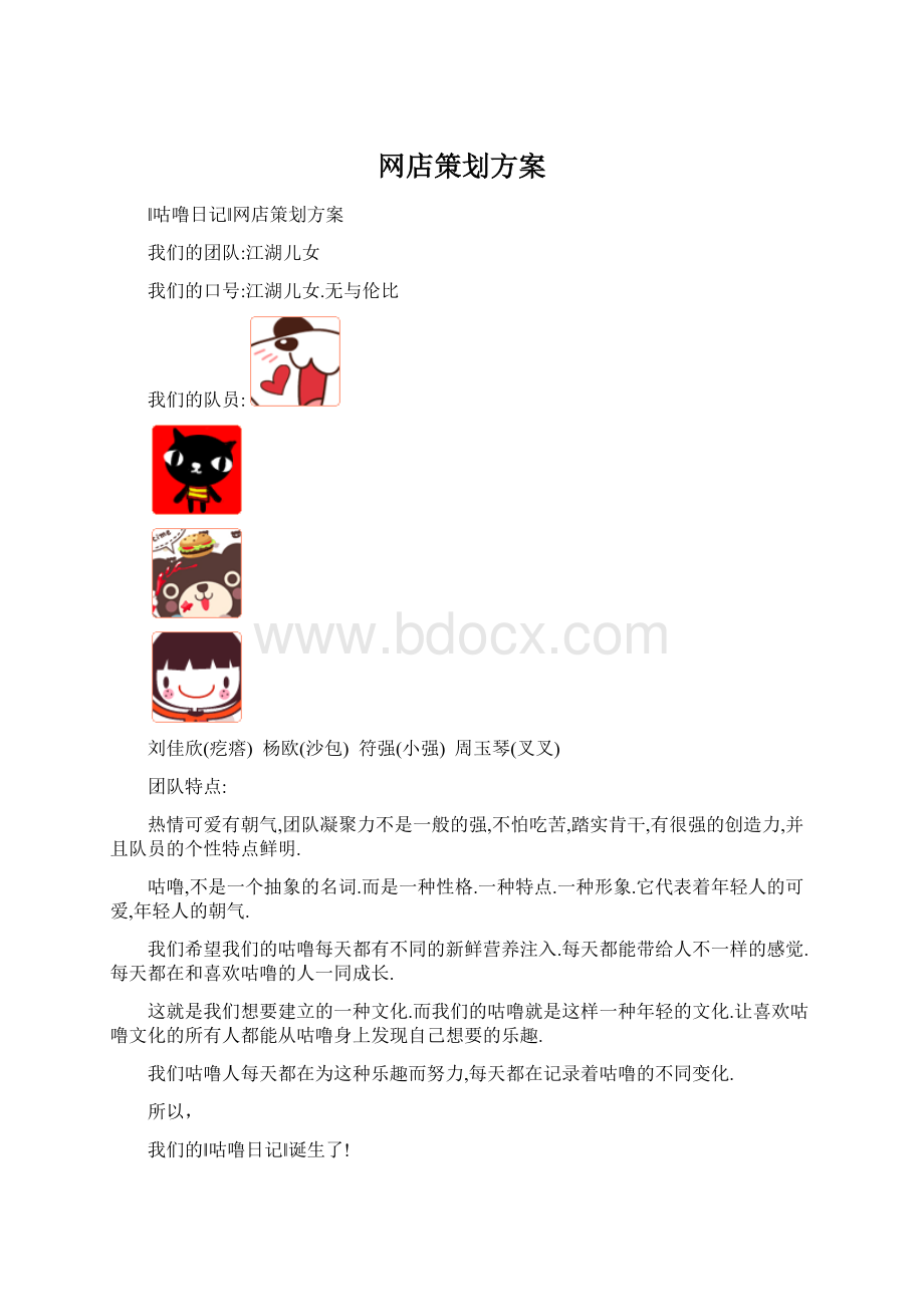 网店策划方案.docx