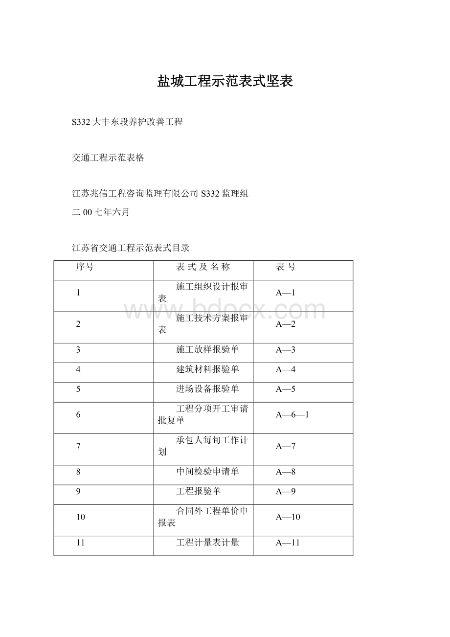 盐城工程示范表式坚表Word下载.docx