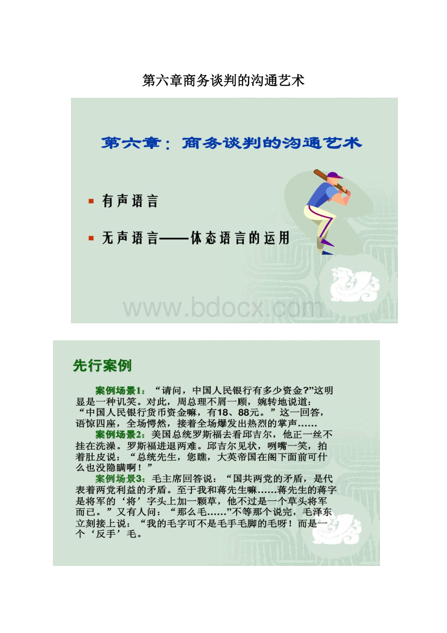 第六章商务谈判的沟通艺术.docx_第1页