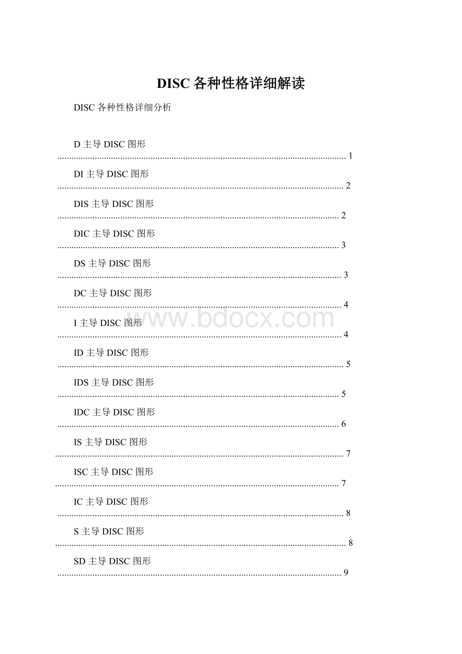 DISC各种性格详细解读.docx