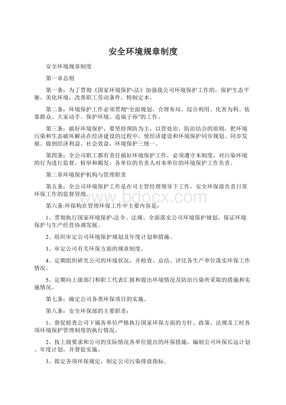 安全环境规章制度Word文件下载.docx_第1页