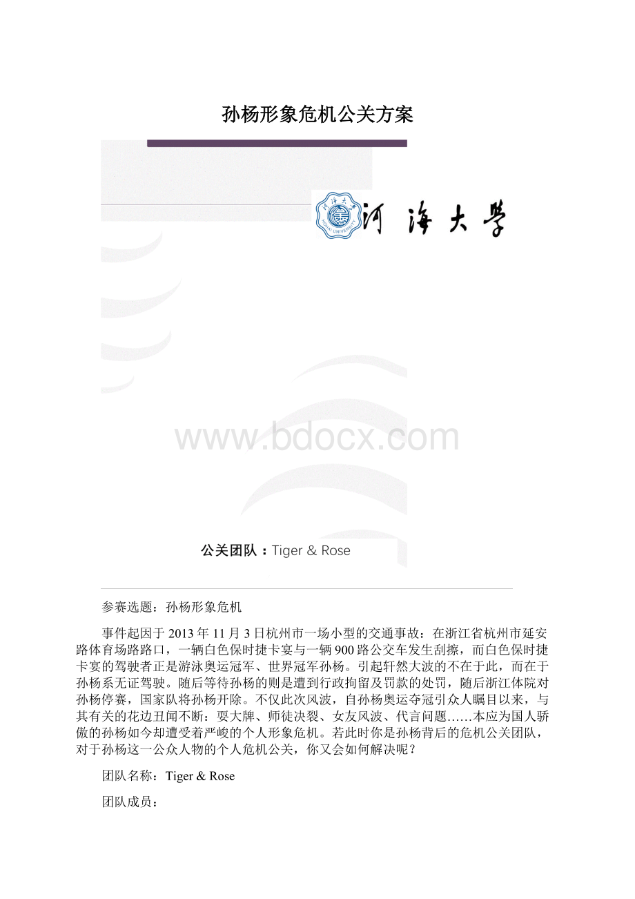 孙杨形象危机公关方案Word格式文档下载.docx