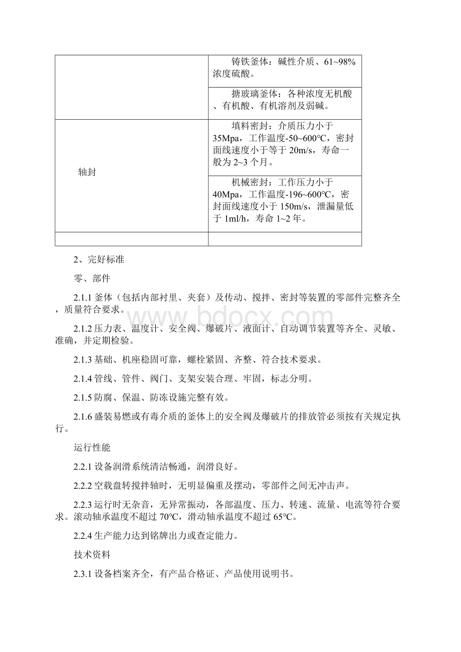 反应釜维护保养检修操作规程.docx_第2页