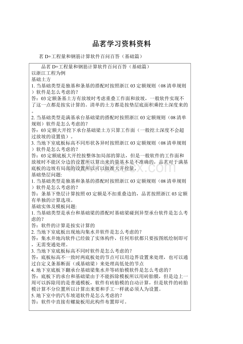 品茗学习资料资料Word格式.docx