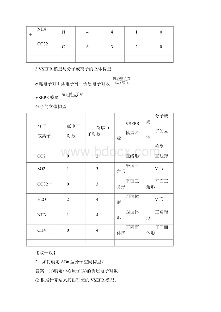 学年高中化学第二章分子结构与性质第二节分子的立体构型第1课时课时作业新人教版选修3.docx_第3页