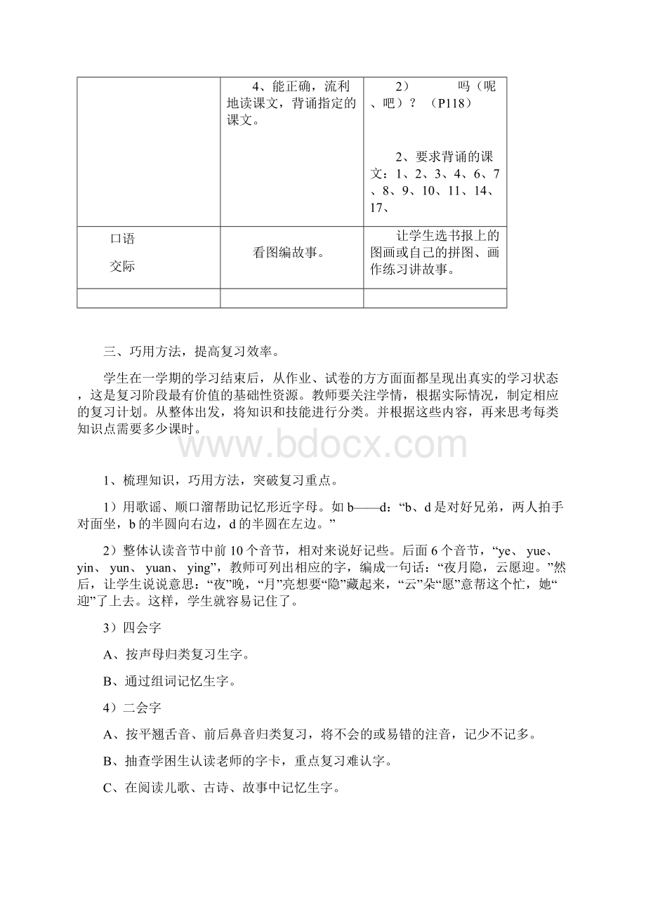 一年级上册生字组词及拼音复习要点 及总复习资料.docx_第3页