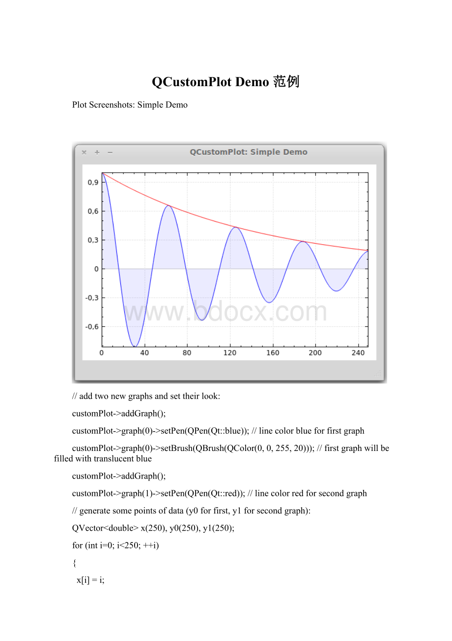 QCustomPlot Demo 范例Word下载.docx