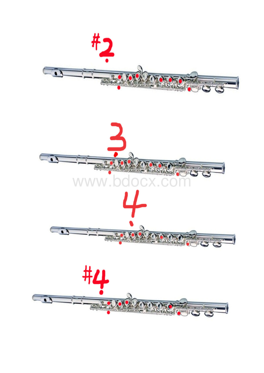 长笛指法简易实物图表Word文档格式.docx_第2页