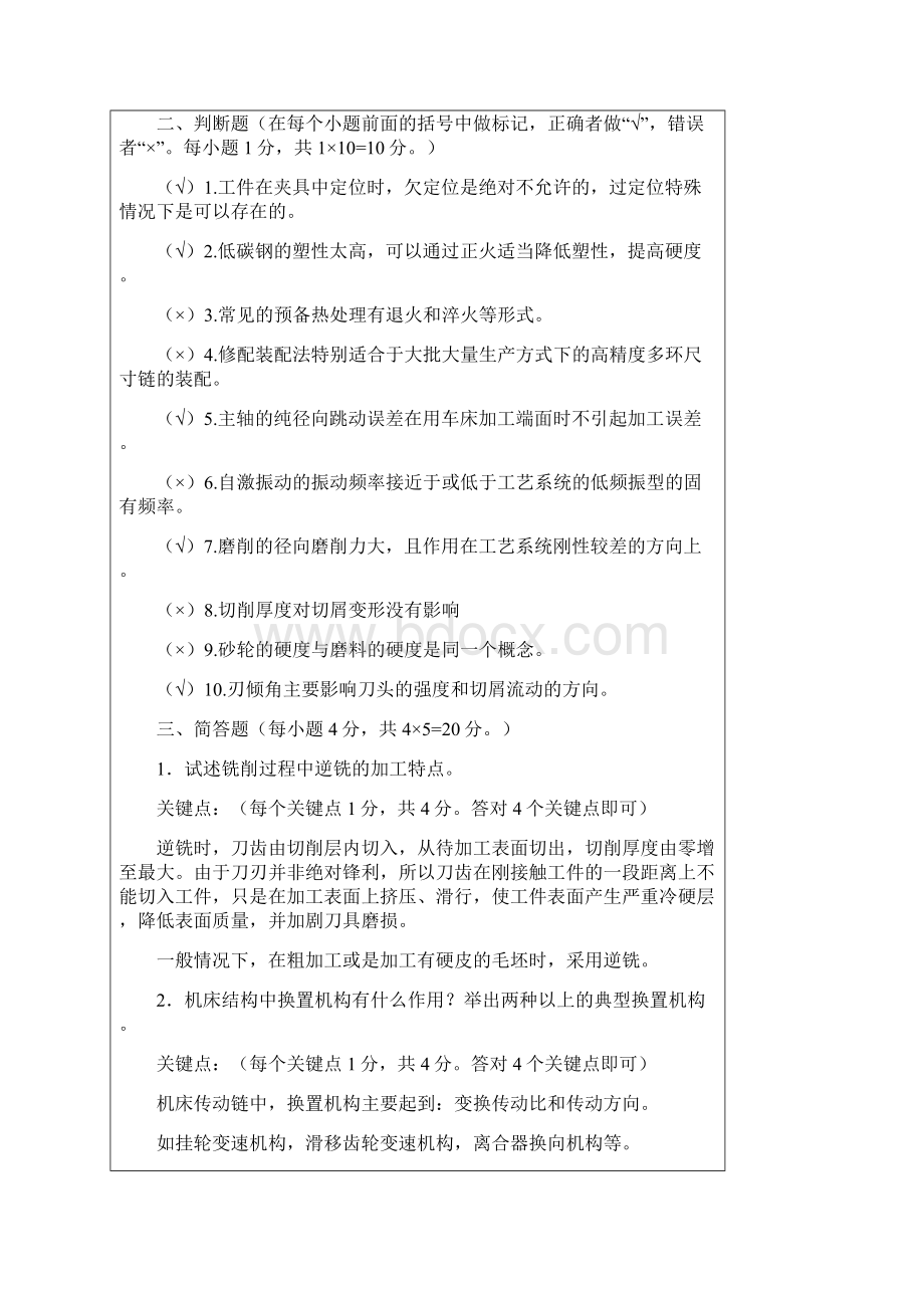 机械制造基础试题及答案Word格式.docx_第2页