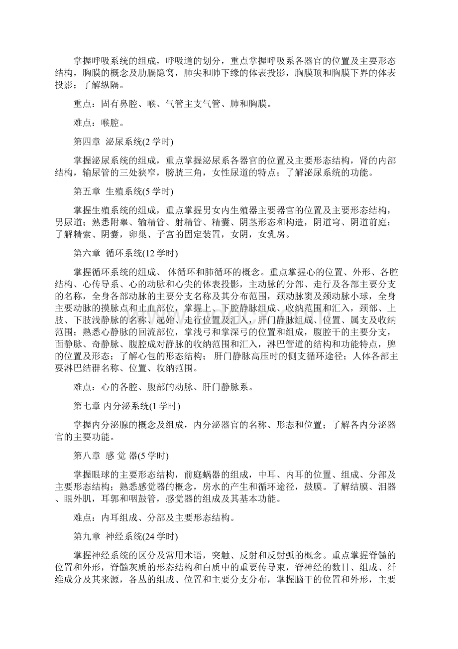 人体解剖学教学大纲doc.docx_第2页