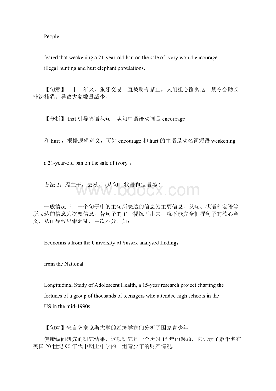 完整版破解高考英语阅读理解长难句的方法docxWord下载.docx_第2页