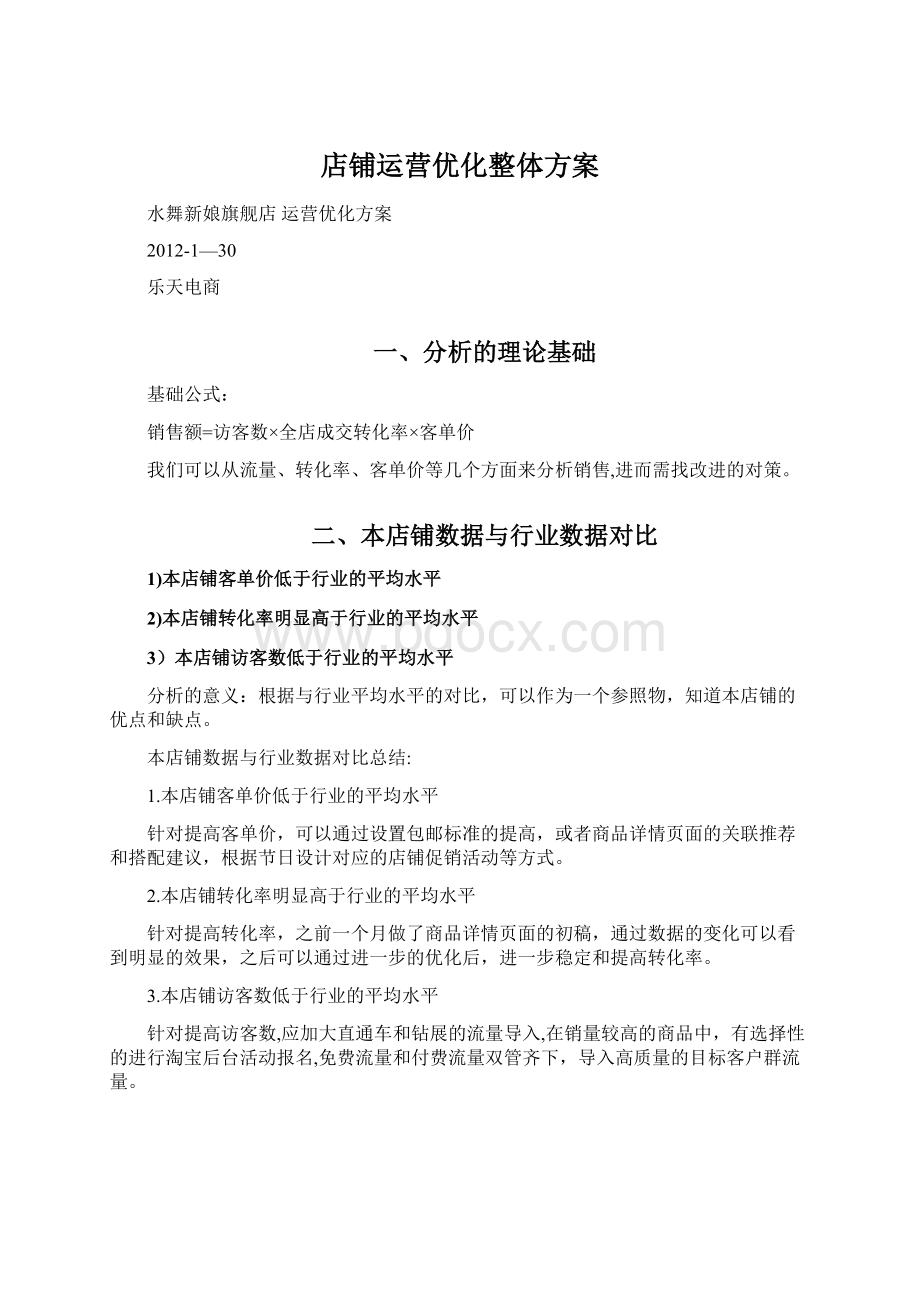 店铺运营优化整体方案.docx