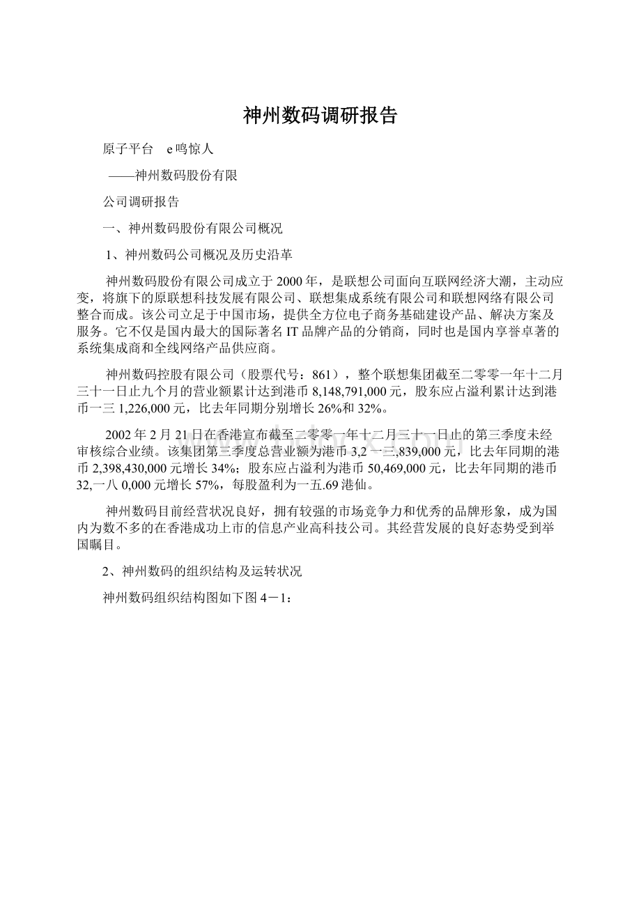 神州数码调研报告.docx_第1页