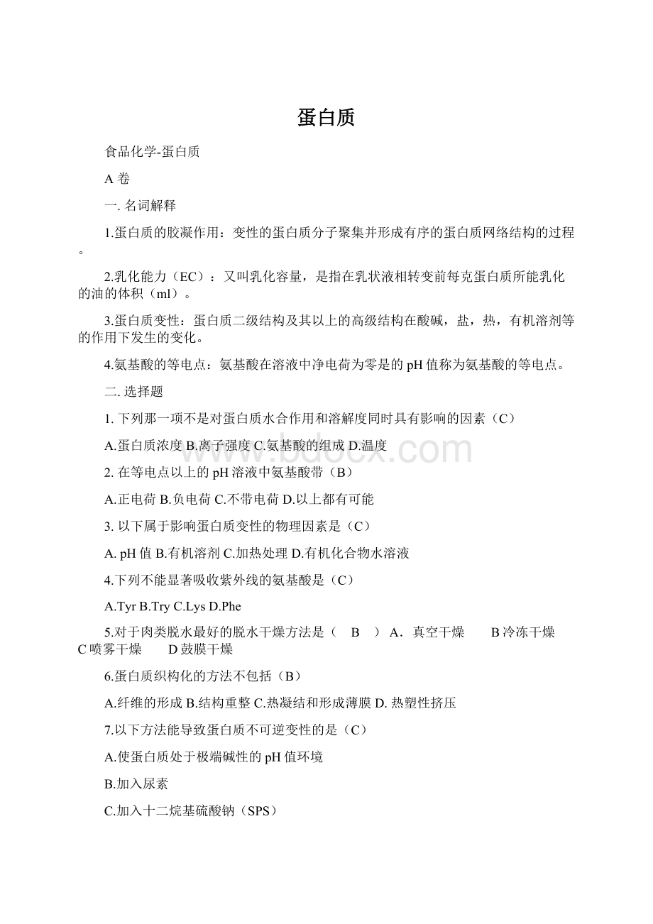 蛋白质Word文档格式.docx