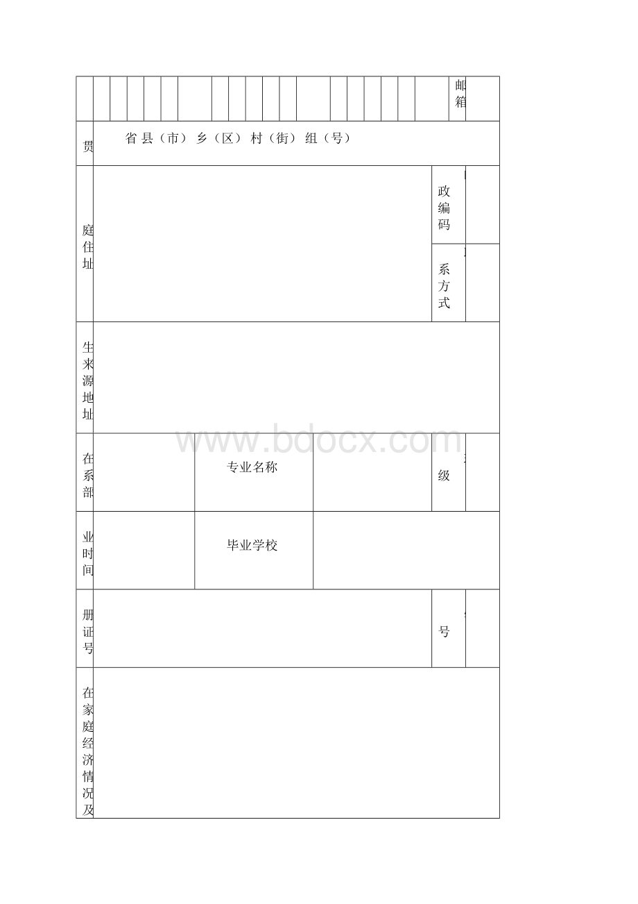 大学生毕业登记表范文.docx_第2页